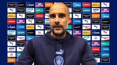 ManCity-Trainer Pep Guardiola macht sich auf einer Pressekonferenz für die schwarze Bevölkerung stark. 