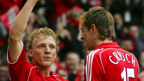 Dirk Kuyt (l.) und Peter Crouch spielten zusammen bei Liverpool