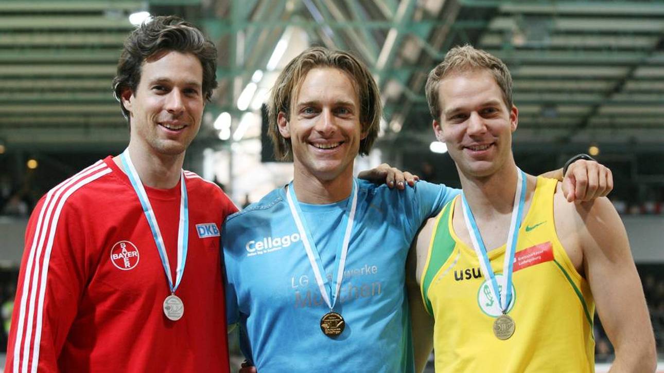 Danny Ecker, Tim Lobinger und Fabian Schulze (v.l.) bildeten ein schlagkräftiges deutsches Stabhochsprung-Team