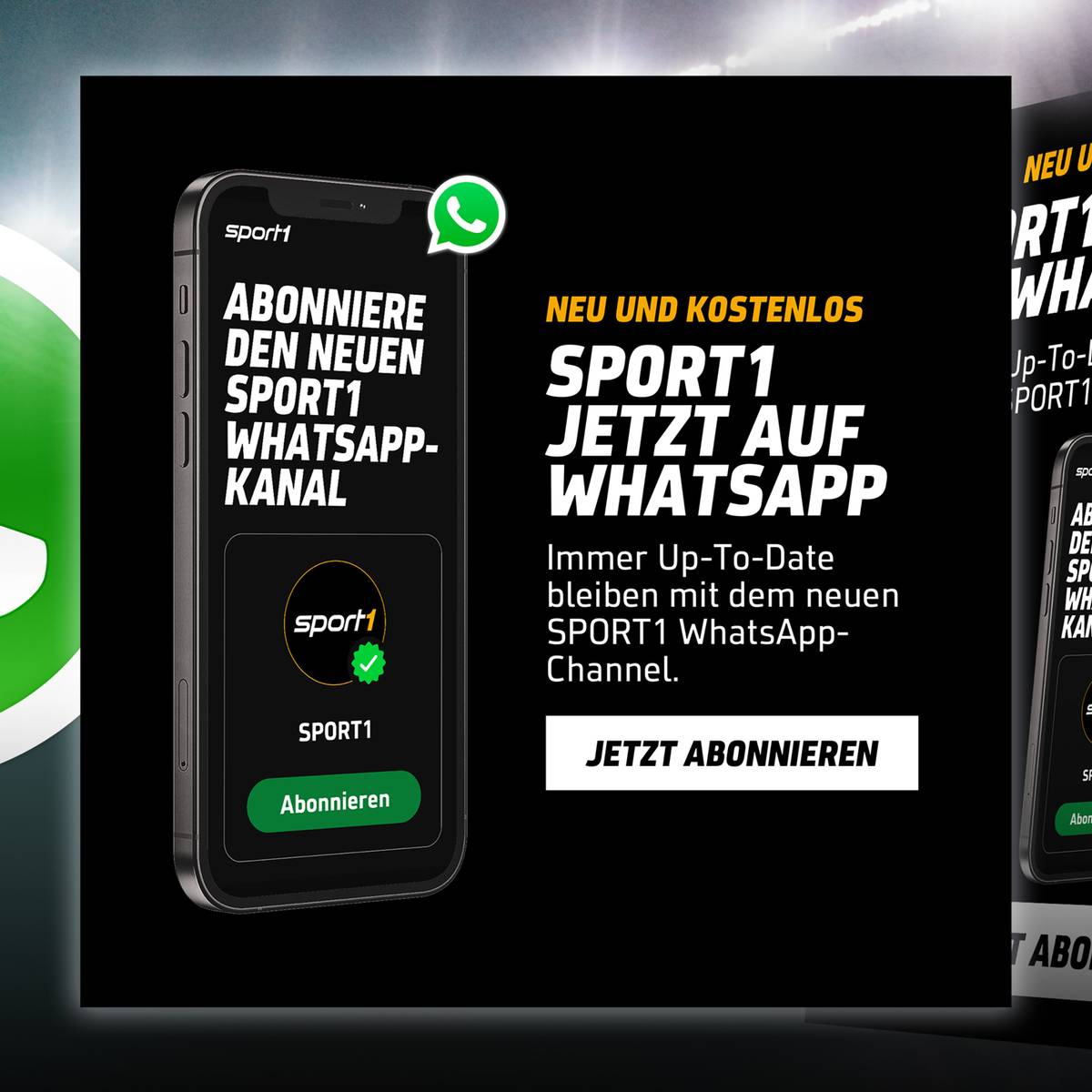 SPORT1 bei WhatsApp! Sport-News und Videos direkt aufs Handy
