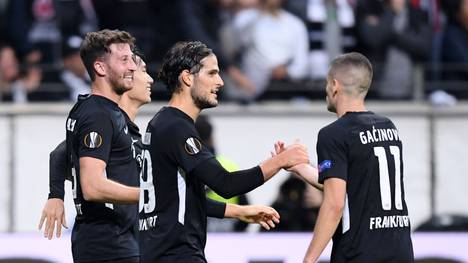 David Abraham (l.) erzielte das 1:0 für Eintracht Frankfurt gegen Standard Lütich