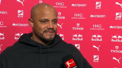 Bayern-Coach Vincent Kompany blickt nach dem 5:1-Sieg gegen Leipzig auf eine schwache erste Bayern-Hälfte zurück -  und zieht ein ehrliches Fazit. 