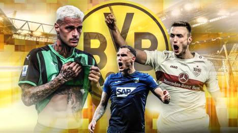 Borussia Dortmund plant nach dem Abgang von Erling Haaland mit einem neuen Stürmer. Die Gerüchte um Sasa Kalajdzic und Gianluca Scamacca halten an. Links hinten ist David Raum heißer Transfer-Kandidat. SPORT1-Moderatorin Lili Engels erklärt die BVB-Pläne.