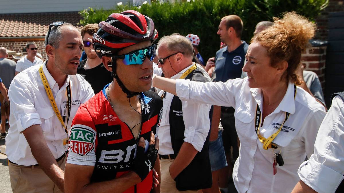 Das war's: Richie Porte kann die neunte Etappe nicht zu Ende fahren, er gibt auf