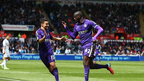 Yaya Toure-Swansea City v Manchester City - Premier League