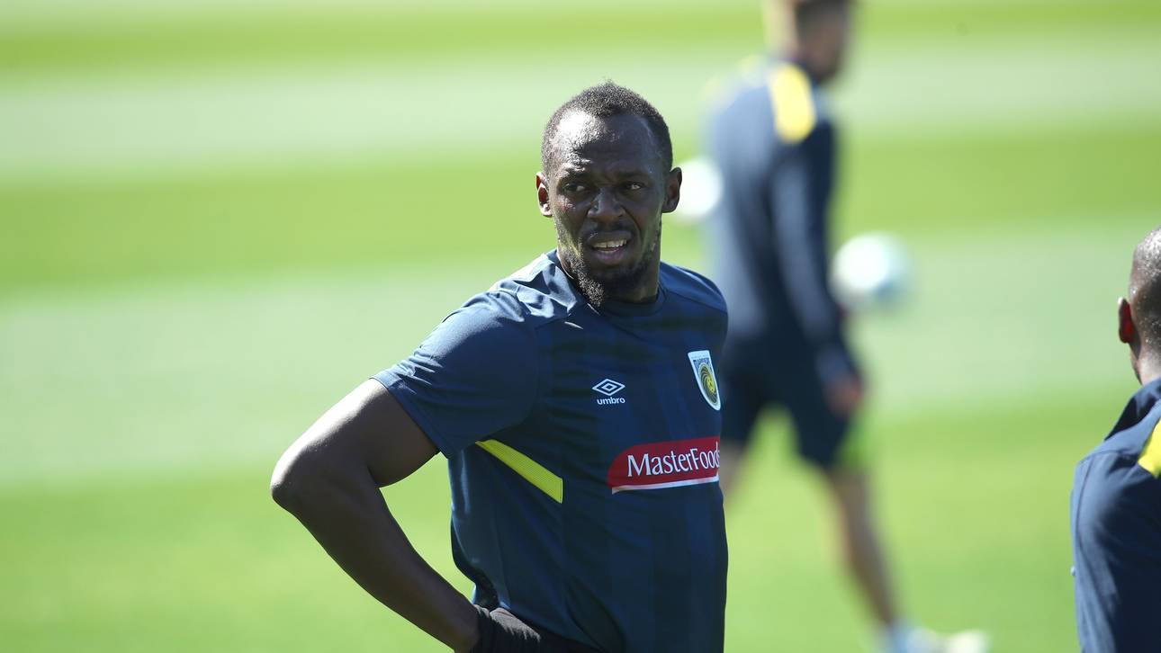 So lief Bolts Profi-Fußballtraining