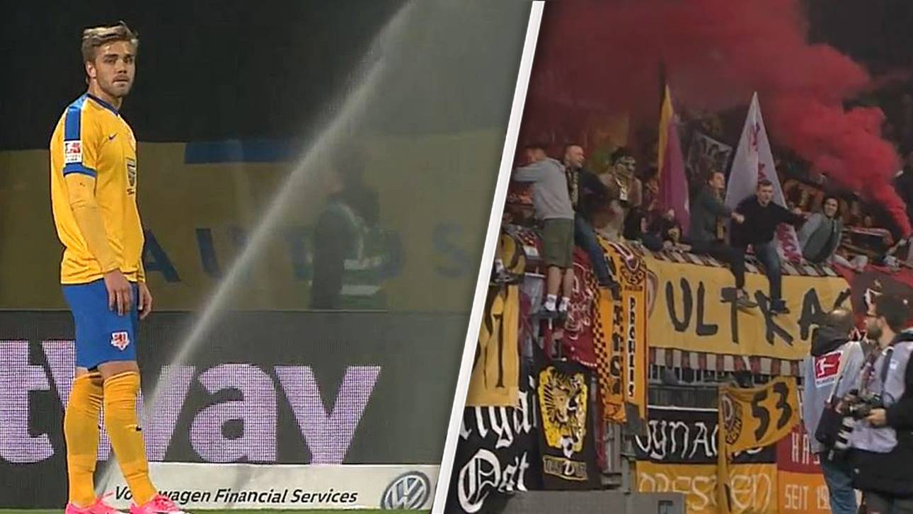 Dynamo-Fans mit Pyro-Eklat