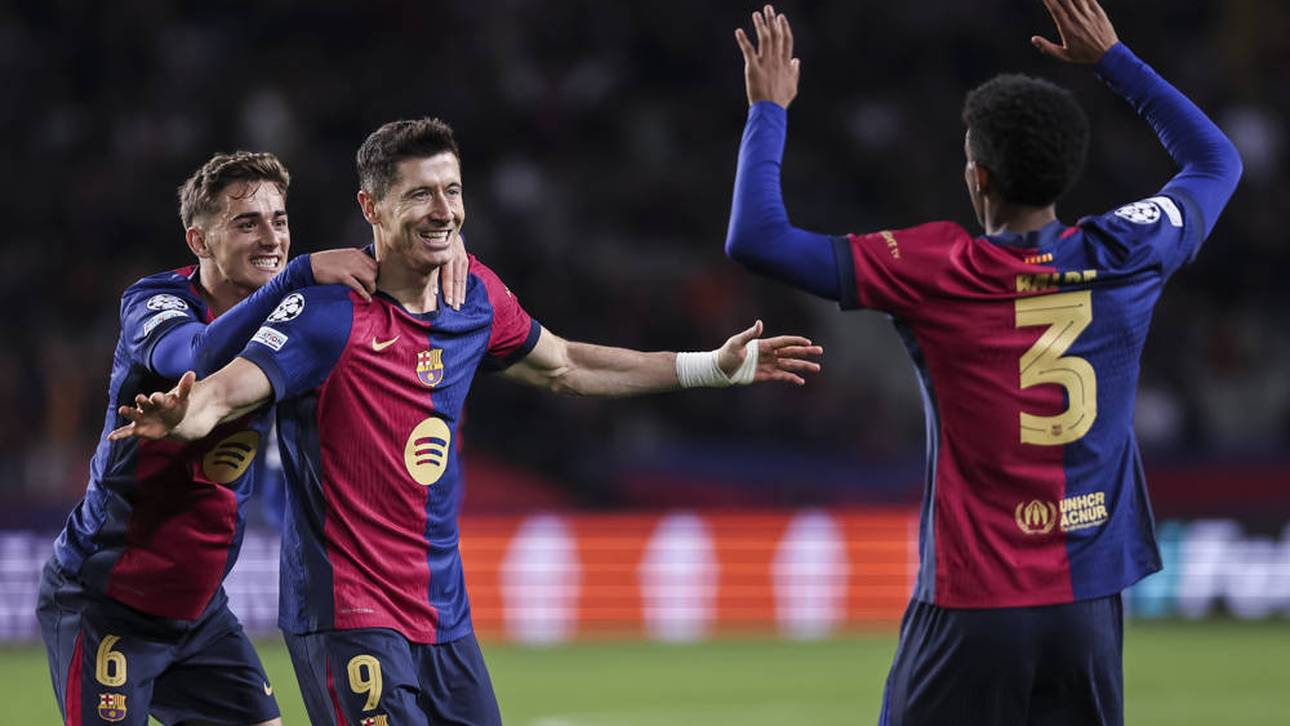 Barca mit Lewandowski-Doppelpack