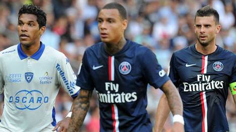 Brandao (l.) hat Thiago Motta (r.) die Nase gebrochen