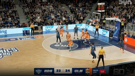 Die BBL-Highlights der Basketball-Partie MLP Academics Heidelberg - ratiopharm ulm im Video.
