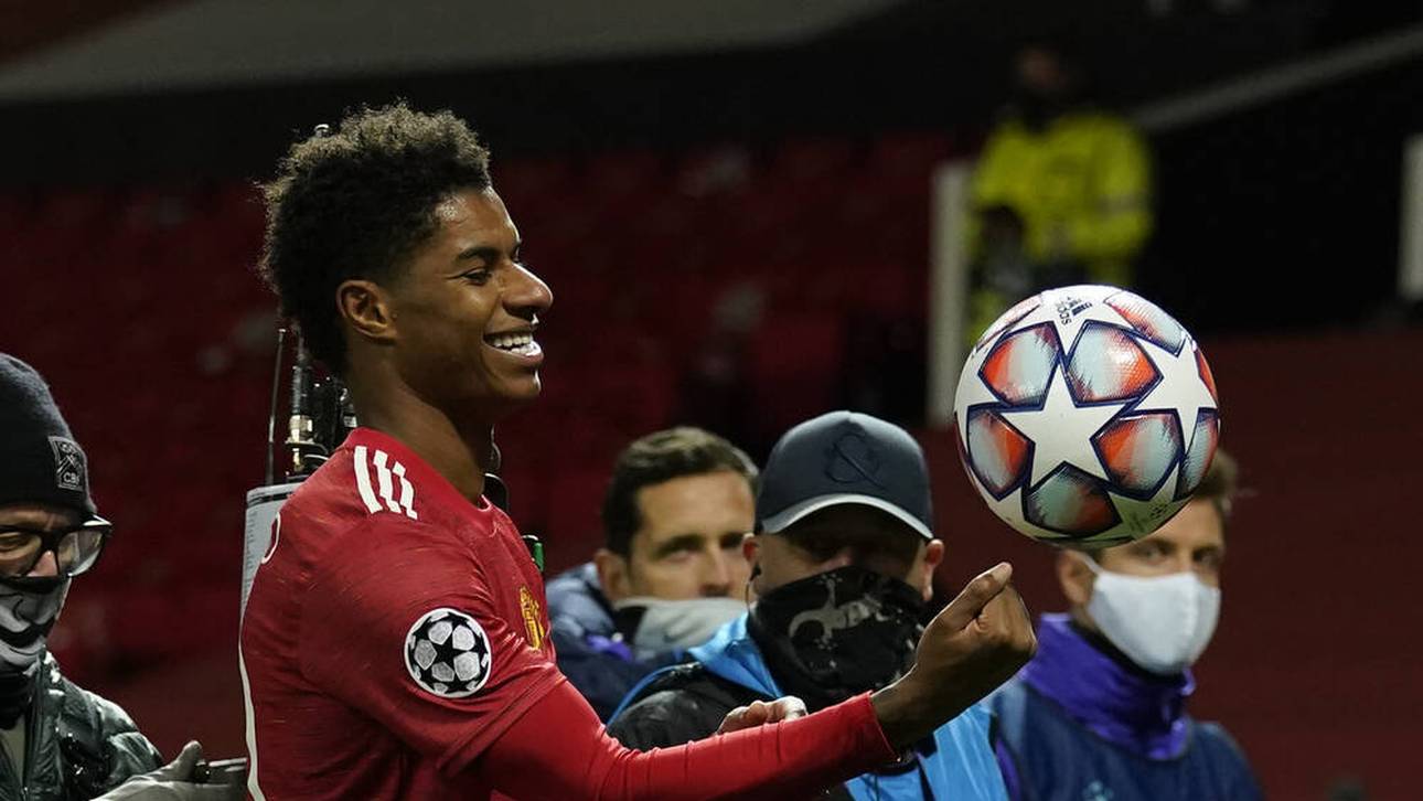 Marcus Rashford erzielte drei Tore gegen RB Leipzig