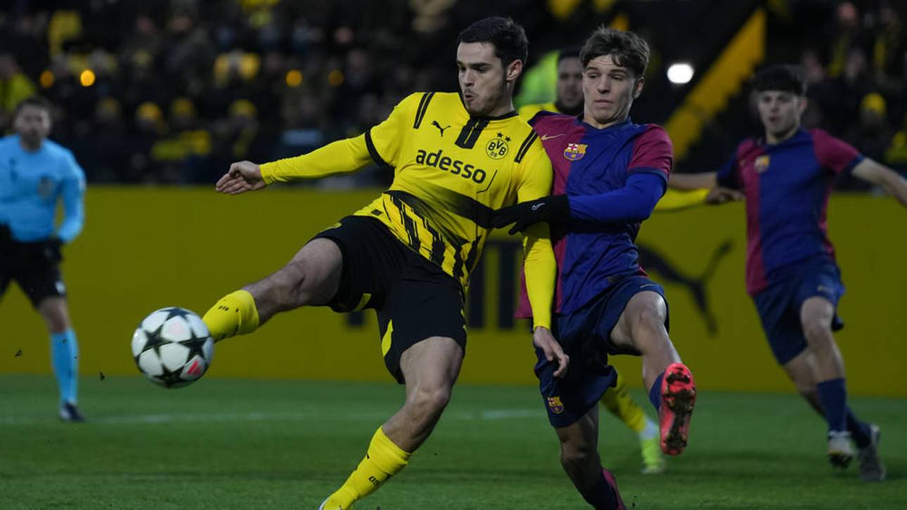 Kjell Wätjen verlor mit der U19 des BVB gegen den FC Barcelona