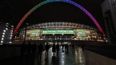 as Wembleystadion ist beim Frauen-Länderspiel England - Deutschland ausverkauft