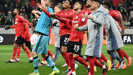 Hradecky (2.v.l.) jubelt über das Viertelfinale
