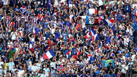 Unter den französischen Fans befanden sich auch Familienangehörige der Spieler