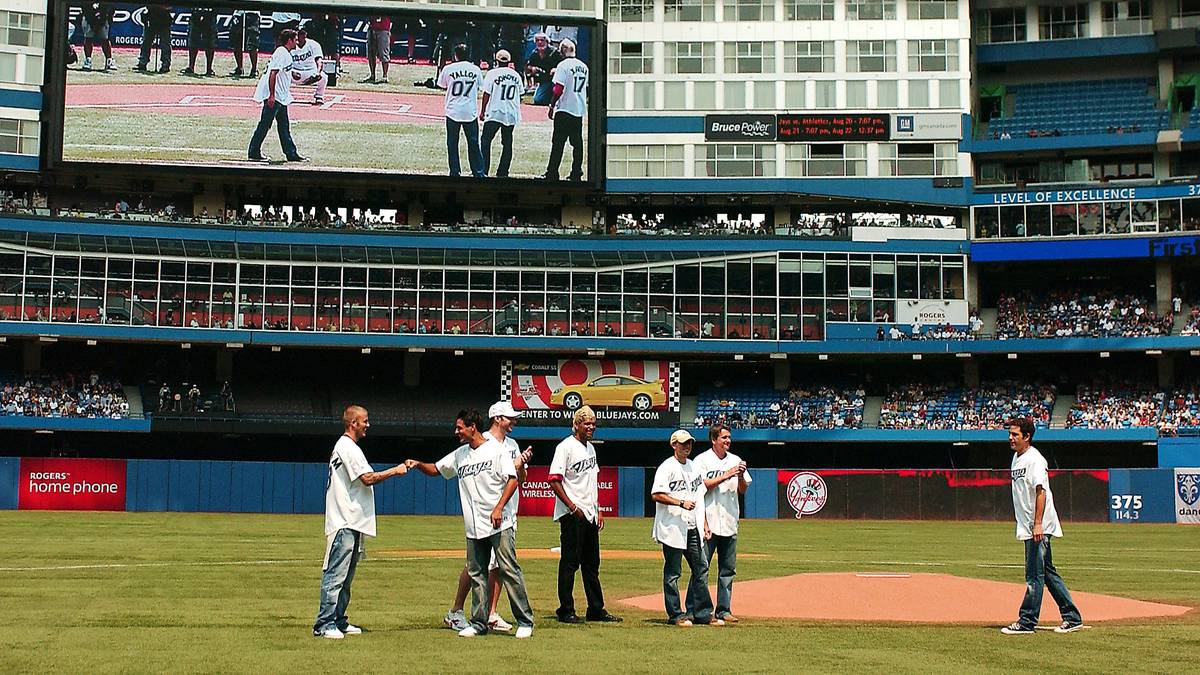 Beim Baseball schaut Beckham ebenfalls ganz gerne einmal vorbei