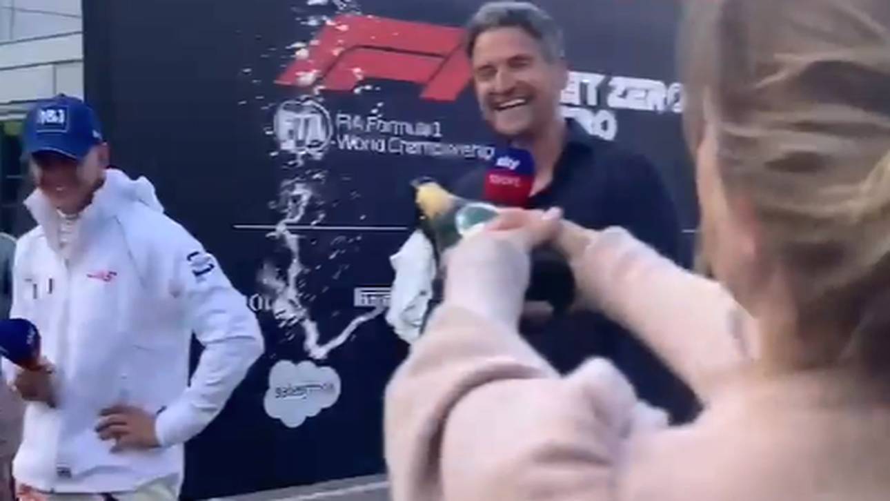 Champagner-Überfall auf Schumacher