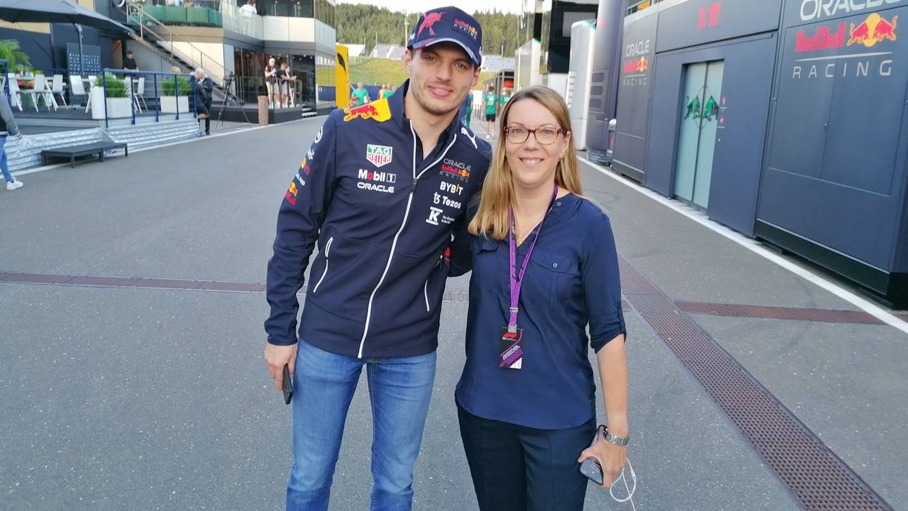 Bianca Garloff mit Max Verstappen