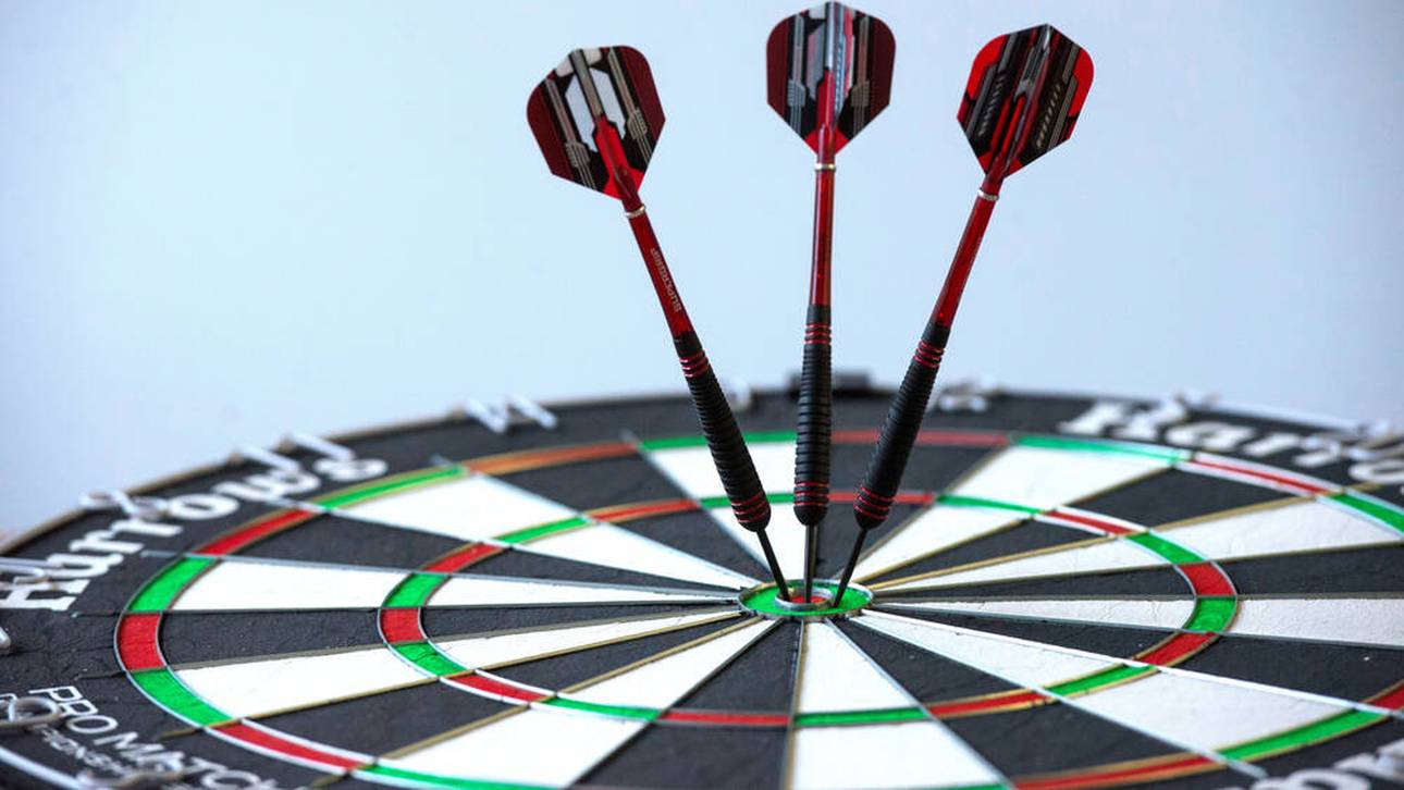 Darts Geschichte: Die offizielle Dartsscheibe für Turniere.