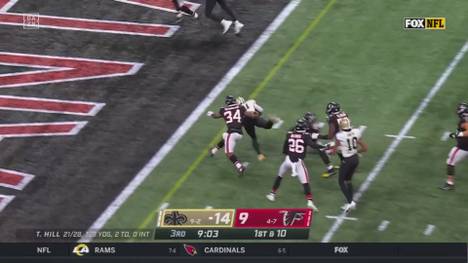 Auch ohne Star-Quarterback Drew Brees lösen die New Orleans Saints als erstes Team ihr Ticket für die NFL-Playoffs und gewinnen gegen die Atlanta Falcons.