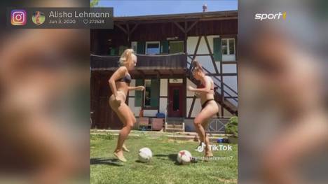 Die Schweizer Nationalspielerinnen Ramona Bachmann und Alisha Lehmann zeigen bei Tik-Tok ihr Ballgefühl im eigenen Garten. Damit landen die Beiden einen viralen Hit.