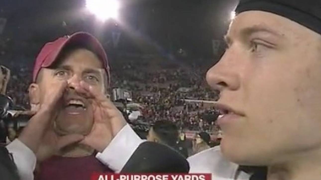 Irrer Fan stört Siegerinterview