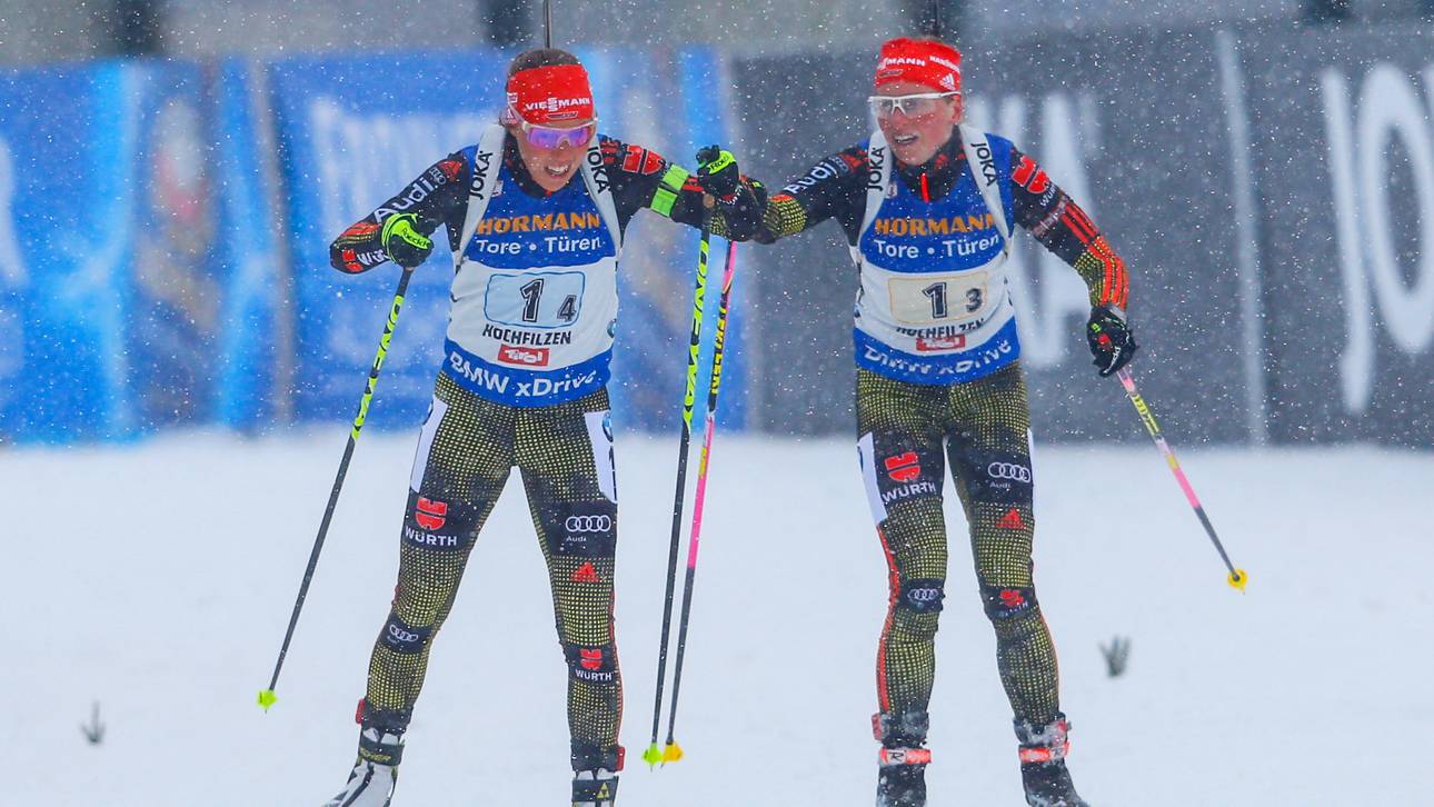 Biathlon-Staffeln kämpfen um Sieg