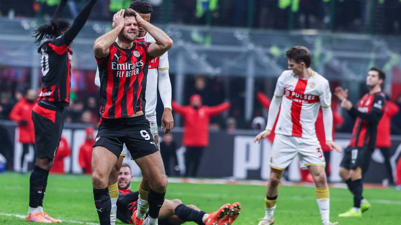 Niclas Füllkrug kam wieder als Joker beim AC Mailand zum Einsatz