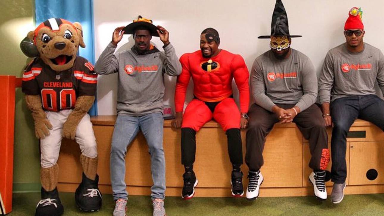 Cleveland Browns besuchen Kinderklinik