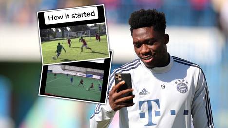 Der Trend "How it started" erobert die Sozialen Netzwerke. Jetzt zeigt auch Alphonso Davies, wie gut "Klein-Phonzy" kicken konnte.