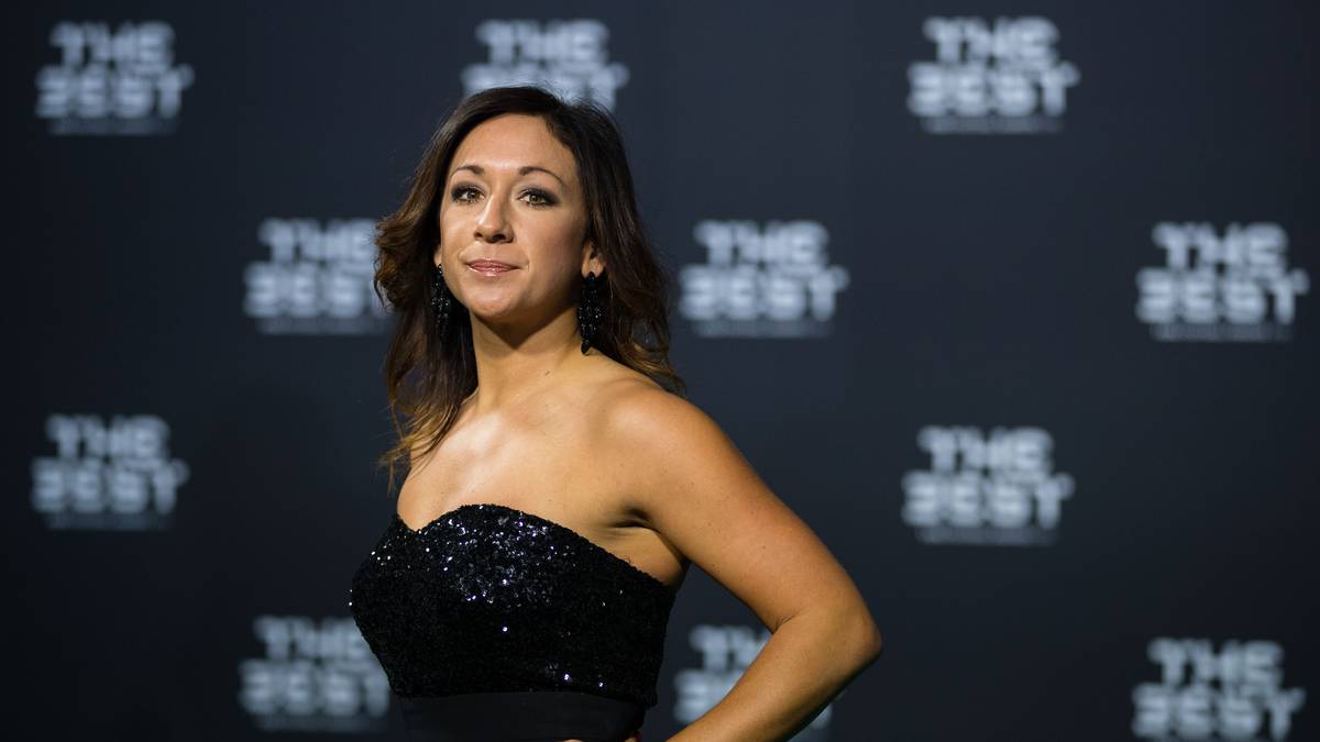...und Nadine Kessler, Weltfußballerin 2014, haben sich in Schale geworfen