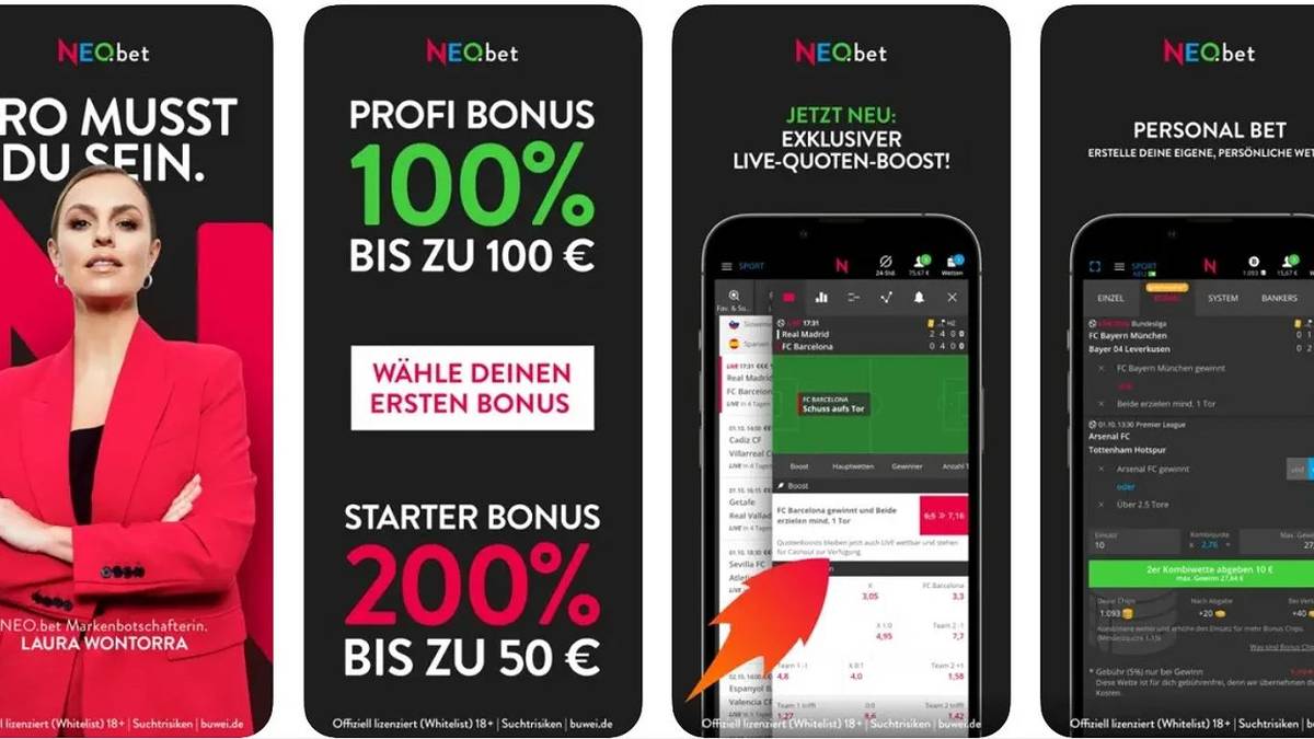 Die Neobet App gehört zu den besten Sportwetten Apps in Deutschland.