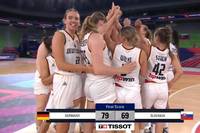 Deutschlands Basketball-Frauen qualifizieren sich nach dem 79:69 gegen die Slowakei erstmals seit 26 Jahren für ein Viertelfinale. Ein Riesenerfolg für die DBB-Frauen, die unter der neuen Bundestrainerin Lisa Thomaidis nach sportlich dürren Jahren einen immensen Aufwärtstrend erfahren.