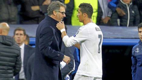 Laurent Blanc und Cristiano Ronaldo