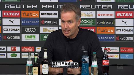 Nach dem 1:1-Unentschieden im Bundesliga-Topspiel gegen Borussia Mönchengladbach zeigt sich Kasper Hjulmand unzufrieden mit der Leistung. Zwar wurde es in der zweiten Halbzeit besser, doch der entscheidende Lucky Punch fehlte.