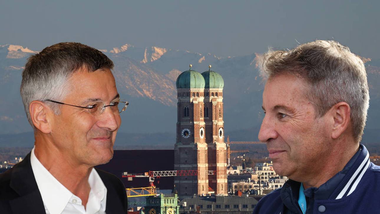Herbert Heiner (l.) und Gernot Mang (r.) trugen die Rivalität bis in die Führungsetage