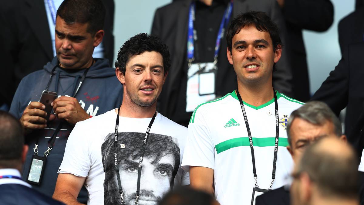 Nordirland freut sich derweil über einen prominenten Fan. Golfer Rory McIlroy (l.) hofft auf das Wunder gegen Deutschland