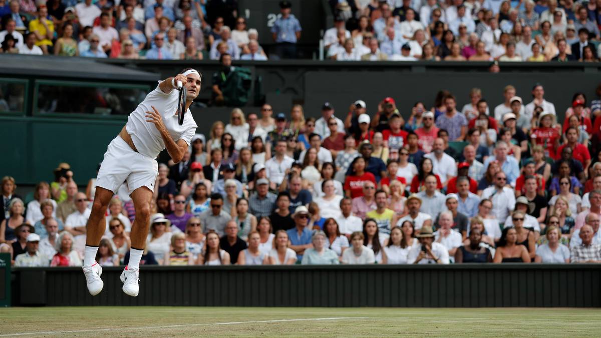 Wimbledon-Rekordsieger Roger Federer gibt sich am vierten Tag die Ehre in Wimbledon