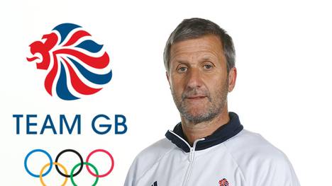 BIRMINGHAM, ENGLAND - JULY 13: (EDITORS NOTE: This image has been digitally altered - LOGO ADDED TO BACKGROUND)  A portrait of Richard Freeman, a member of the Great Britain Olympic Cycling team, during the Team GB Kitting Out ahead of Rio 2016 Olympic Games on July 13, 2016 in Birmingham, England.  (Photo by Bryn Lennon/Getty Images)