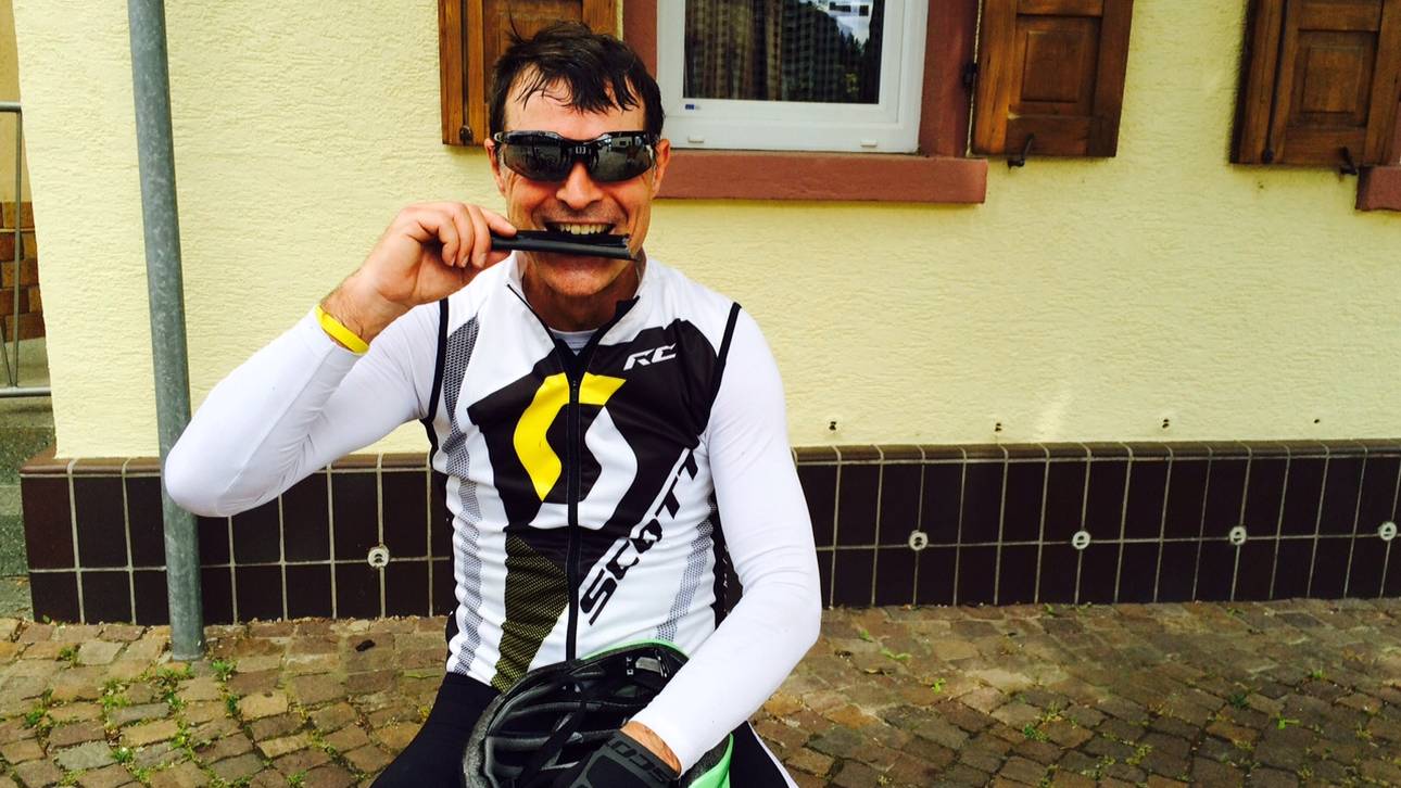 Thomas Berthold beim Triathlon-Training