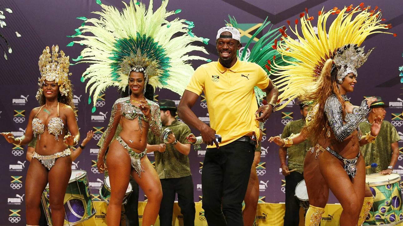 Bolt tanzt Samba mit Rio-Schönheiten