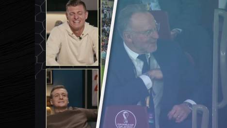 In der ersten Ausgabe von „Einfach mal Luppen“ bei MagentaTV entdecken Toni und Felix Kroos im Spiel zwischen Argentinien und Kroatien Karl-Heinz Rummenigge auf der Tribüne.