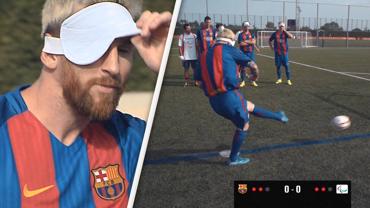 Messi spielt blind gegen Spanien