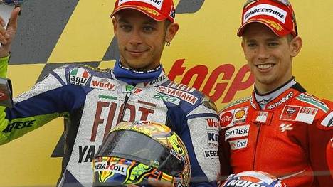 Valentino Rossi und Casey Stoner lieferten sich 2008 ein packendes Duell