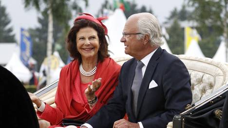 Königin Silvia von Schweden und Carl XVI. Gustaf beim CHIO in Aachen