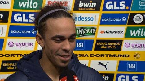 Yussuf Poulsen zeigt sich nach dem Sieg gegen Borussia Dortmund glücklich, weiß aber auch, dass es am Ende durchaus noch in die andere Richtung hätte kippen können. 