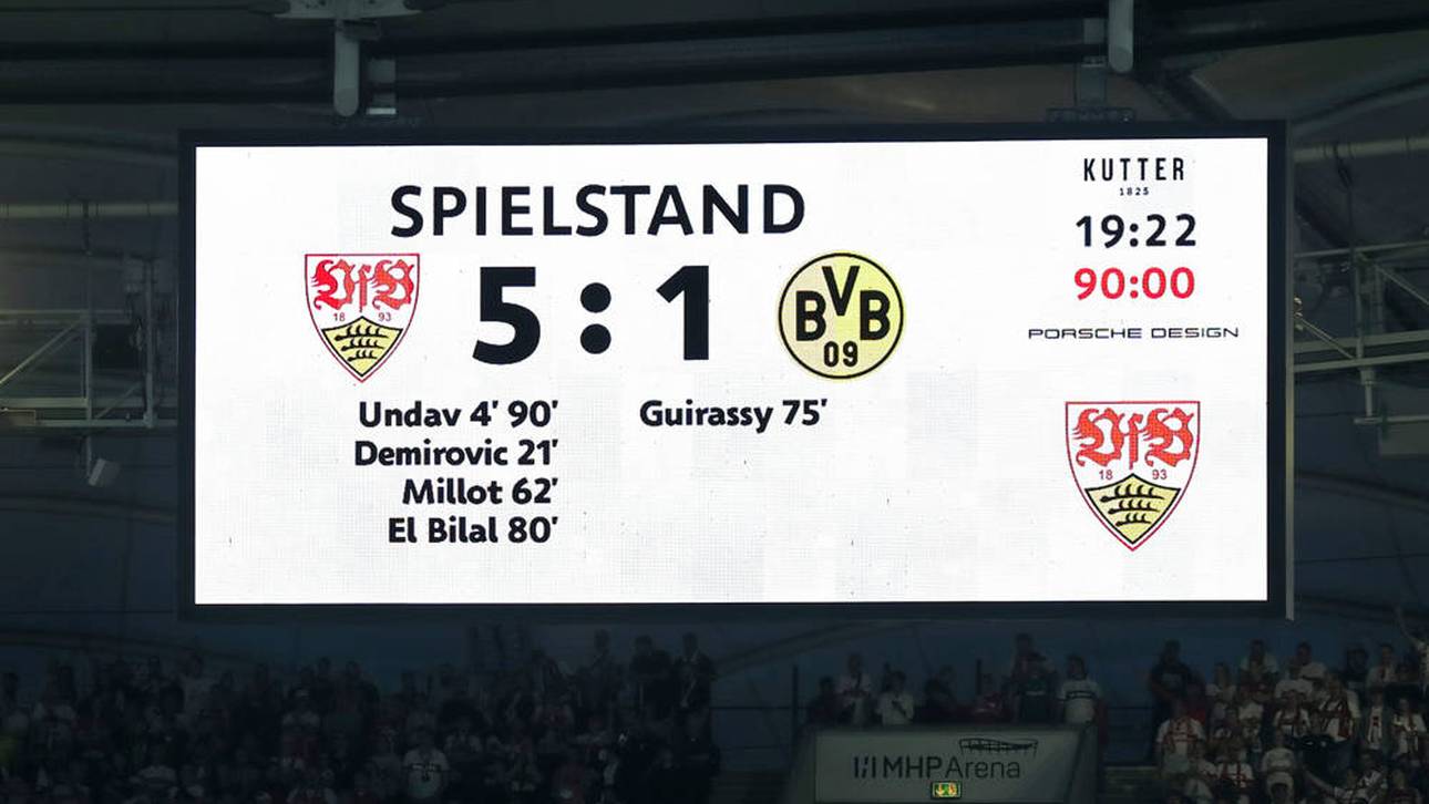 Borussia Dortmund unterliegt dem VfB Stuttgart mit 5:1