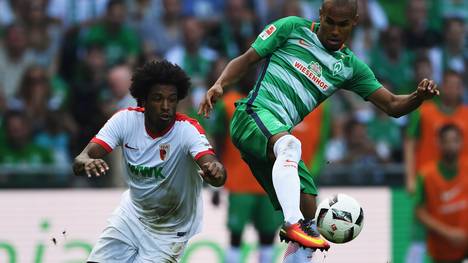 Caiuby (l.) spielt seit 2014 für den FC Augsburg