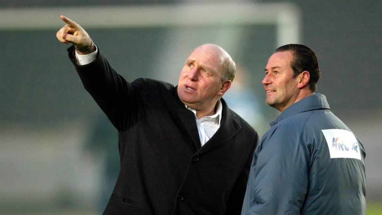 Dieter Hoeneß (li.) und Trainer Huub Stevens trafen einst bei Hertha BSC aufeinander