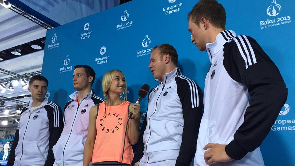 Die Florett-Fechter stehen Rede und Antwort bei SPORT1-Reporterin Nele Schenker